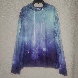 Dykhmily Multicolor Hoodie Long Sleeve Shirt Skater Hiphop Streetwear Hype SZ S